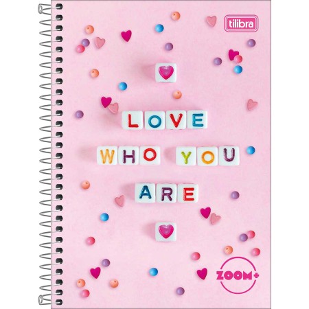 Foto ilustrativa Caderno Espiral Capa Dura 1/4 Zoom+ Feminino 96 Folhas