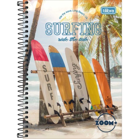 Foto ilustrativa Caderno Espiral Capa Dura 1/4 Zoom+ Masculino 200 Folhas