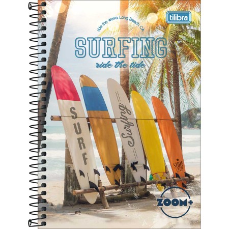 Foto ilustrativa Caderno Espiral Capa Dura 1/4 Zoom+ Masculino 96 Folhas