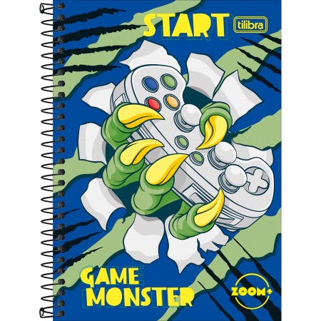 Foto ilustrativa Caderno Espiral Capa Dura 1/4 Zoom+ Masculino 96 Folhas