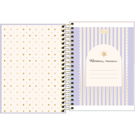 Foto ilustrativa Caderno Espiral Capa Dura 1/8 Linea 80 Folhas