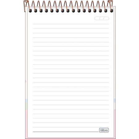 Foto ilustrativa Caderno Espiral Capa Dura Ao Alto 1/4 Soho 80 Folhas