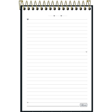 Foto ilustrativa Caderno Espiral Capa Dura Ao Alto 1/4 West Village 80 Folhas