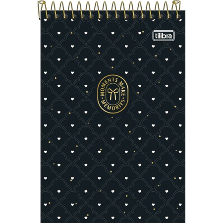 Foto ilustrativa Caderno Espiral Capa Dura Ao Alto 1/4 West Village 80 Folhas
