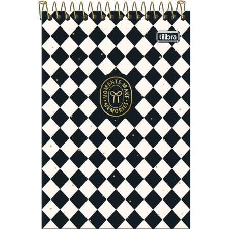 Foto ilustrativa Caderno Espiral Capa Dura Ao Alto 1/4 West Village 80 Folhas