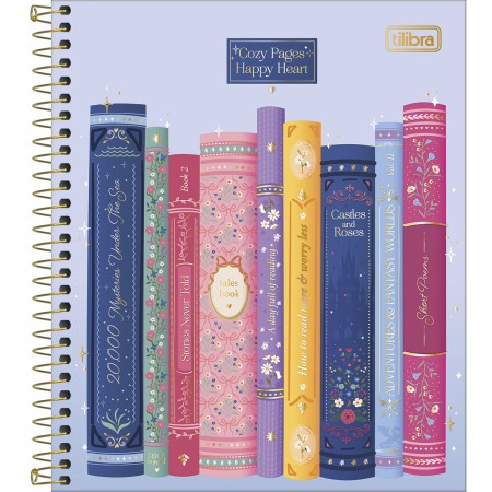 Foto ilustrativa Caderno Espiral Capa Dura Book 1 Matéria Bookland 80 Folhas