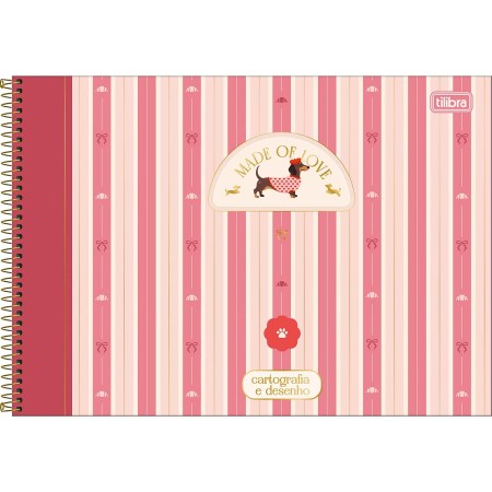 Foto ilustrativa Caderno Espiral Capa Dura Cartografia Brownie 80 Folhas