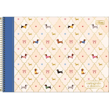 Foto ilustrativa Caderno Espiral Capa Dura Cartografia Brownie 80 Folhas