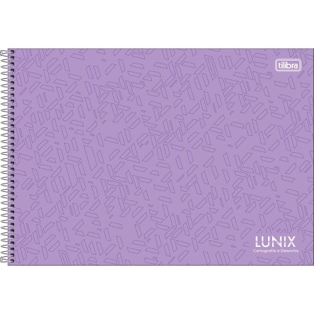 Foto ilustrativa Caderno Espiral Capa Dura Cartografia e Desenho Lunix 60 Folhas
