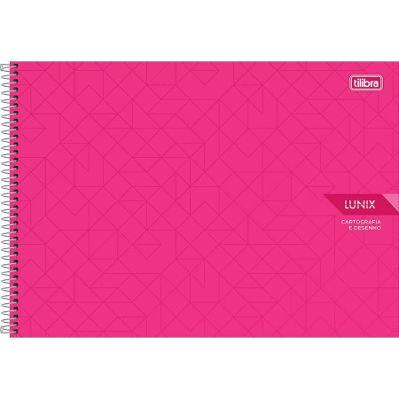 Foto ilustrativa Caderno Espiral Capa Dura Cartografia e Desenho Lunix 60 Folhas