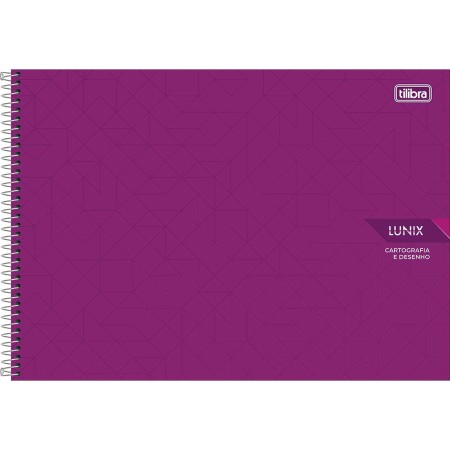 Foto ilustrativa Caderno Espiral Capa Dura Cartografia e Desenho Lunix 60 Folhas