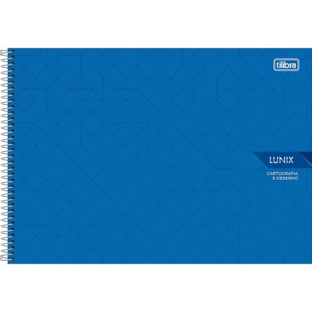 Foto ilustrativa Caderno Espiral Capa Dura Cartografia e Desenho Lunix 60 Folhas