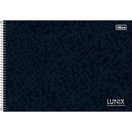Foto ilustrativa Caderno Espiral Capa Dura Cartografia e Desenho Lunix 60 Folhas