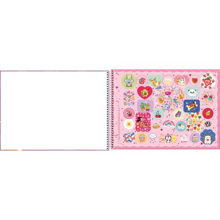 Foto ilustrativa Caderno Espiral Capa Dura Cartografia e Desenho Milimetrado Holly 80 Folhas