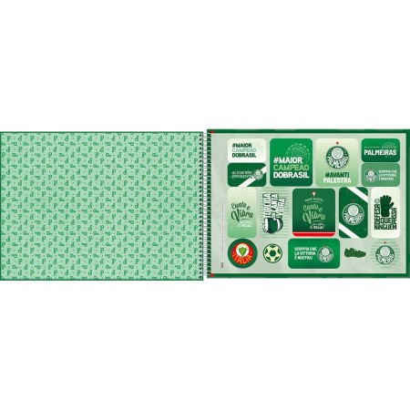 Foto ilustrativa Caderno Espiral Capa Dura Cartografia Palmeiras 80 Folhas