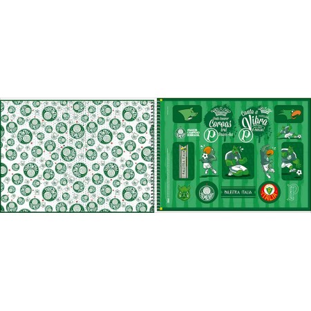Foto ilustrativa Caderno Espiral Capa Dura Cartografia Palmeiras 80F