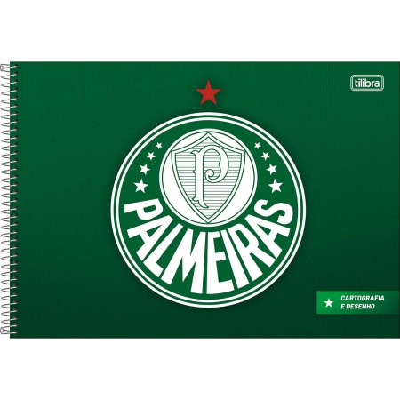 Foto ilustrativa Caderno Espiral Capa Dura Cartografia Palmeiras 80F