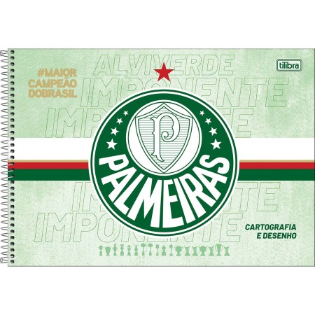 Foto ilustrativa Caderno Espiral Capa Dura Cartografia Palmeiras 80F