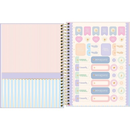 Foto ilustrativa Caderno Espiral Capa Dura Colegal 1 Matéria Linea 80 Folhas