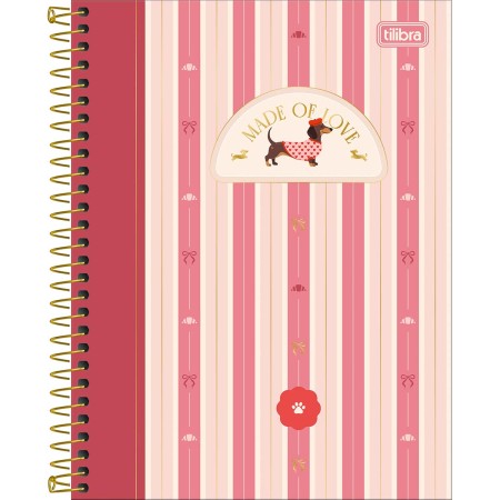 Foto ilustrativa Caderno Espiral Capa Dura Colegial 1 Matéria Brownie 60 Folhas