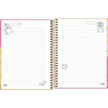 Foto ilustrativa Caderno Espiral Capa Dura Colegial 1 Matéria Capyclub 60 Folhas