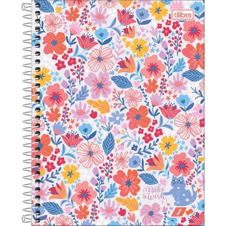 Foto ilustrativa Caderno Espiral Capa Dura Colegial 1 Matéria D+ 96 Folhas