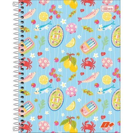 Foto ilustrativa Caderno Espiral Capa Dura Colegial 1 Matéria D+ 96 Folhas