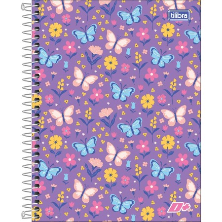 Foto ilustrativa Caderno Espiral Capa Dura Colegial 1 Matéria D+ 96 Folhas