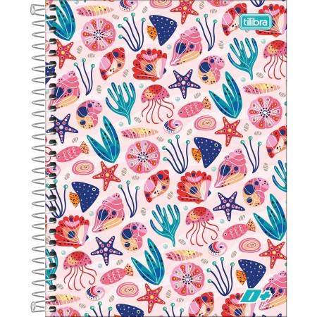 Foto ilustrativa Caderno Espiral Capa Dura Colegial 1 Matéria D+ 96 Folhas