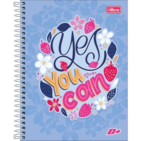 Foto ilustrativa Caderno Espiral Capa Dura Colegial 1 Matéria D+ 96 Folhas