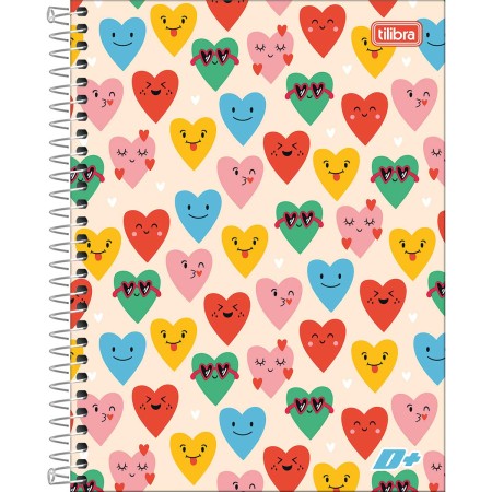 Foto ilustrativa Caderno Espiral Capa Dura Colegial 1 Matéria D+ 96 Folhas