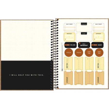 Foto ilustrativa Caderno Espiral Capa Dura Colegial 1 Matéria Kraftwork 80 Folhas