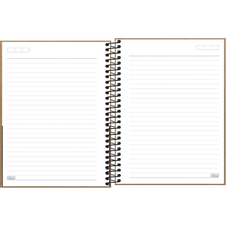 Foto ilustrativa Caderno Espiral Capa Dura Colegial 1 Matéria Kraftwork 80 Folhas