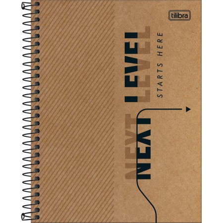 Foto ilustrativa Caderno Espiral Capa Dura Colegial 1 Matéria Kraftwork 80 Folhas