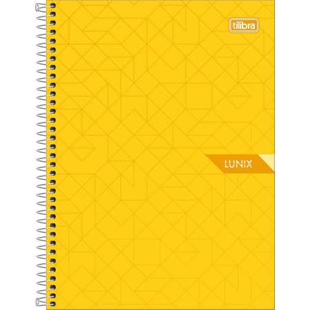 Foto ilustrativa Caderno Espiral Capa Dura Colegial 1 Matéria Lunix 80 Folhas