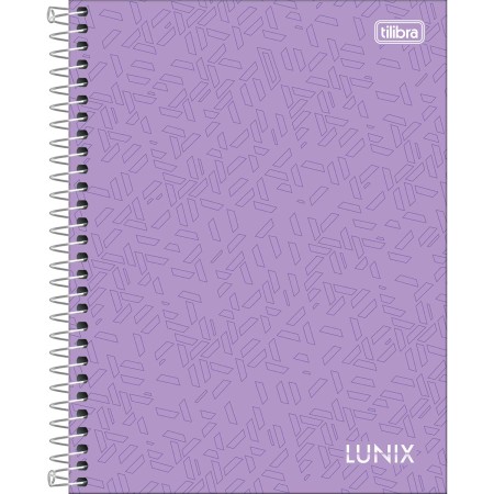Foto ilustrativa Caderno Espiral Capa Dura Colegial 1 Matéria Lunix 80 Folhas