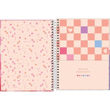 Foto ilustrativa Caderno Espiral Capa Dura Colegial 1 Matéria Melrose 60 Folhas