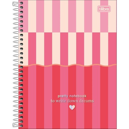 Foto ilustrativa Caderno Espiral Capa Dura Colegial 1 Matéria Melrose 60 Folhas