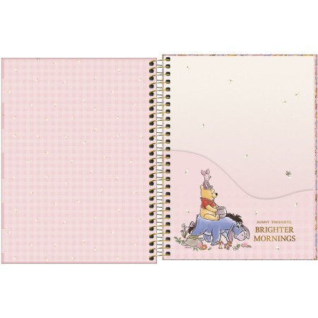 Foto ilustrativa Caderno Espiral Capa Dura Colegial 1 Matéria Pooh 80 Folhas