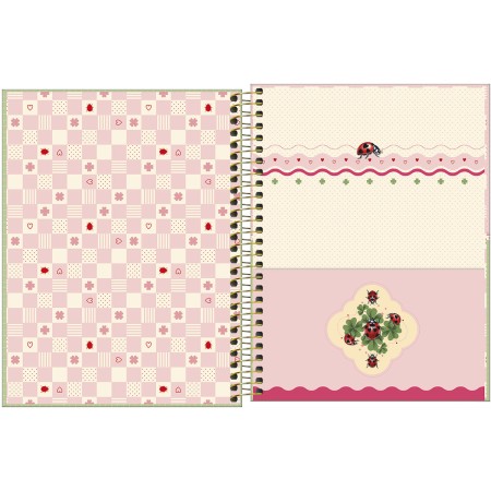 Foto ilustrativa Caderno Espiral Capa Dura Colegial 1 Matéria Scarlet 80 Folhas