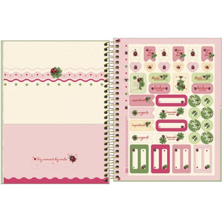 Foto ilustrativa Caderno Espiral Capa Dura Colegial 1 Matéria Scarlet 80 Folhas