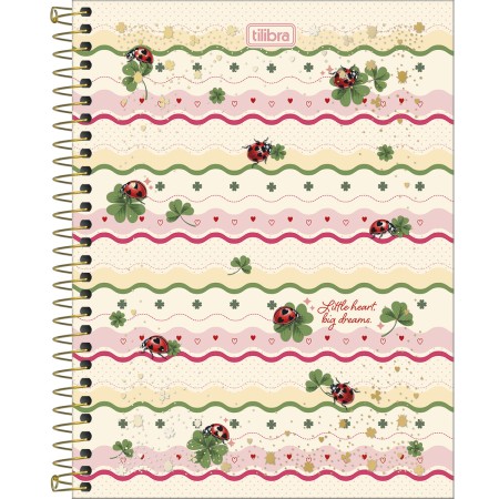 Foto ilustrativa Caderno Espiral Capa Dura Colegial 1 Matéria Scarlet 80 Folhas