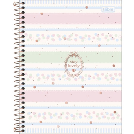 Foto ilustrativa Caderno Espiral Capa Dura Colegial 1 Matéria Soho 80 Folhas