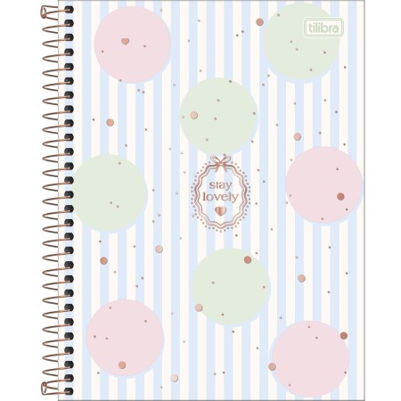 Foto ilustrativa Caderno Espiral Capa Dura Colegial 1 Matéria Soho 80 Folhas