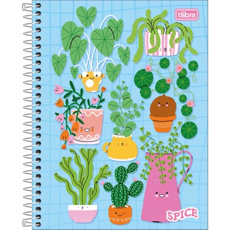 Foto ilustrativa Caderno Espiral Capa Dura Colegial 1 Matéria Spice 80 Folhas