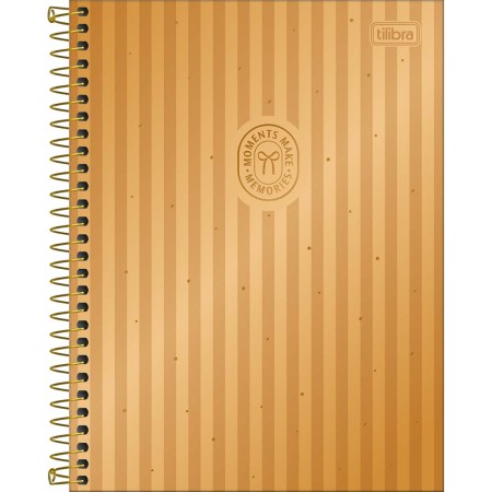 Foto ilustrativa Caderno Espiral Capa Dura Colegial 1 Matéria West Village Metalizado 80 Folhas
