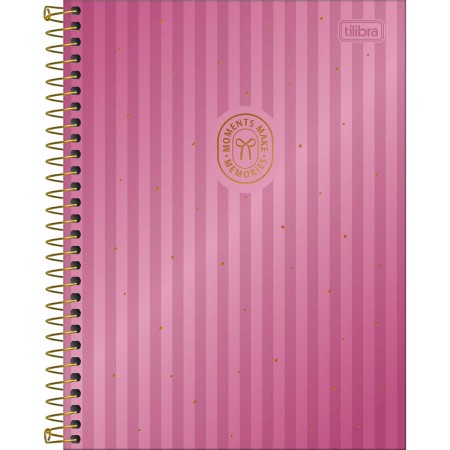 Foto ilustrativa Caderno Espiral Capa Dura Colegial 1 Matéria West Village Metalizado 80 Folhas