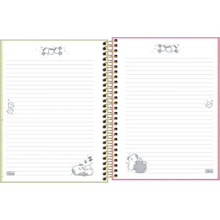 Foto ilustrativa Caderno Espiral Capa Dura Colegial 10 Matérias Capyclub 120 Folhas