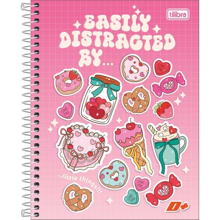 Foto ilustrativa Caderno Espiral Capa Dura Colegial 10 Matérias D+ 200 Folhas