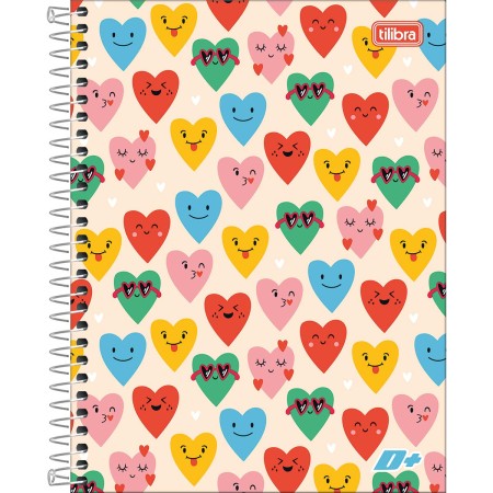 Foto ilustrativa Caderno Espiral Capa Dura Colegial 10 Matérias D+ 200 Folhas